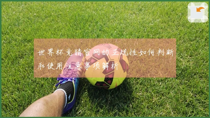 世界杯竞猜官网的正规性如何判断和使用注意事项解析