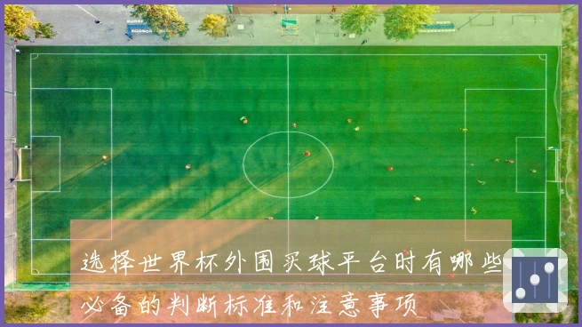 选择世界杯外围买球平台时有哪些必备的判断标准和注意事项